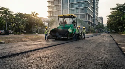 Jasa pengaspalan Jakarta Timur pada area parkir gedung perkantoran
