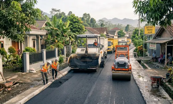 jasa pengaspalan cianjur berada di perdesaan